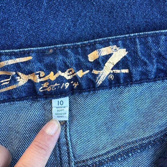 Seven7 Marilyn Boyfriend Ripped Jeans 10 Dark Wash High Rise - Picture 6 of 10